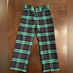 Janie and Jack Green and Blue Checkered Pants